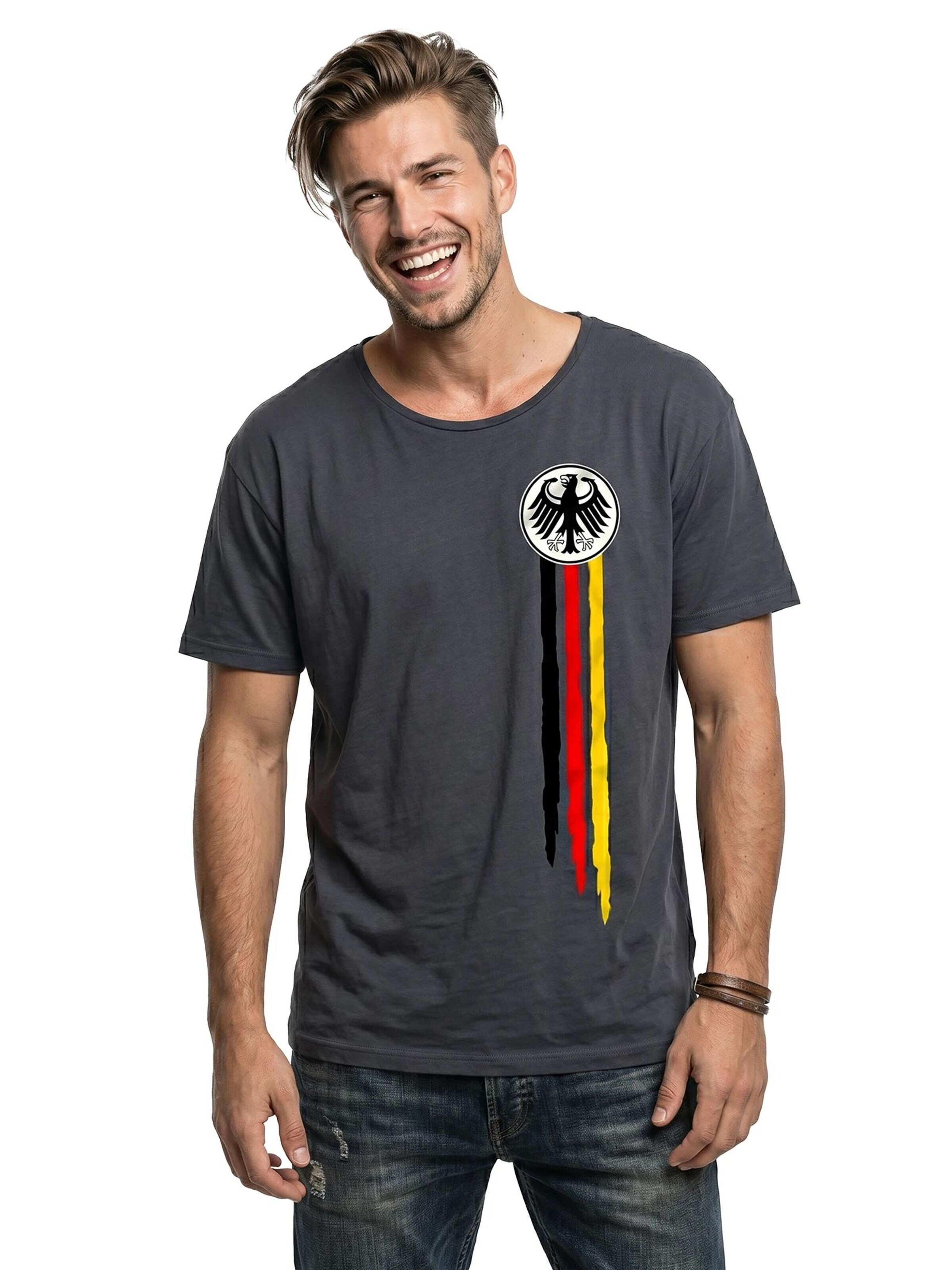 MAKAYA Shirt 'Bundesadler' in Grey