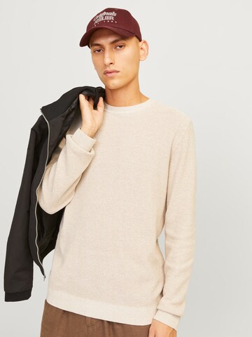 JACK & JONES Pullover 'JPRCCLUCAS' in Beige