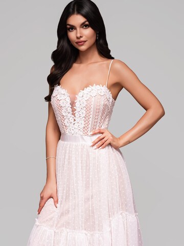 Ombre Knit dress in White