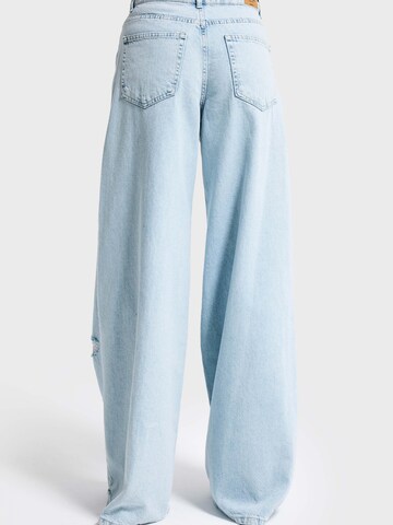 IT'S BASIC Wide leg Jeans 'PALAZZO MID RISE JEANS' in Blauw