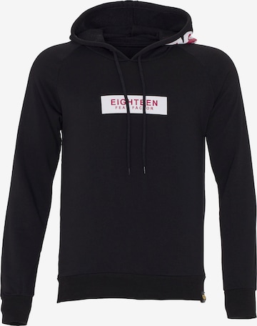 Sweat-shirt PLUS EIGHTEEN en noir : devant