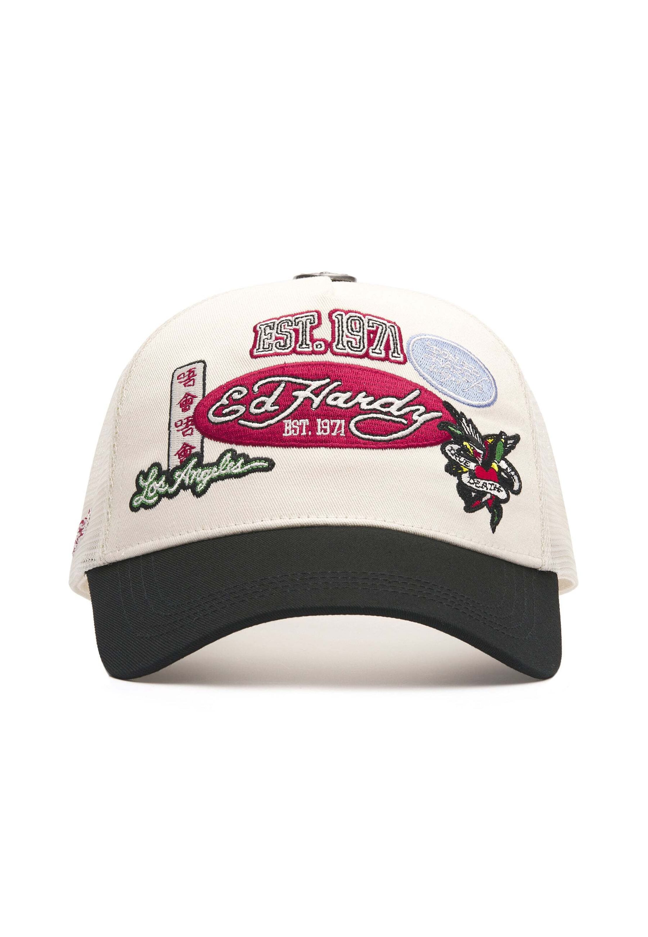 Casquette 'Est 1971 Varsity' Ed Hardy en blanc