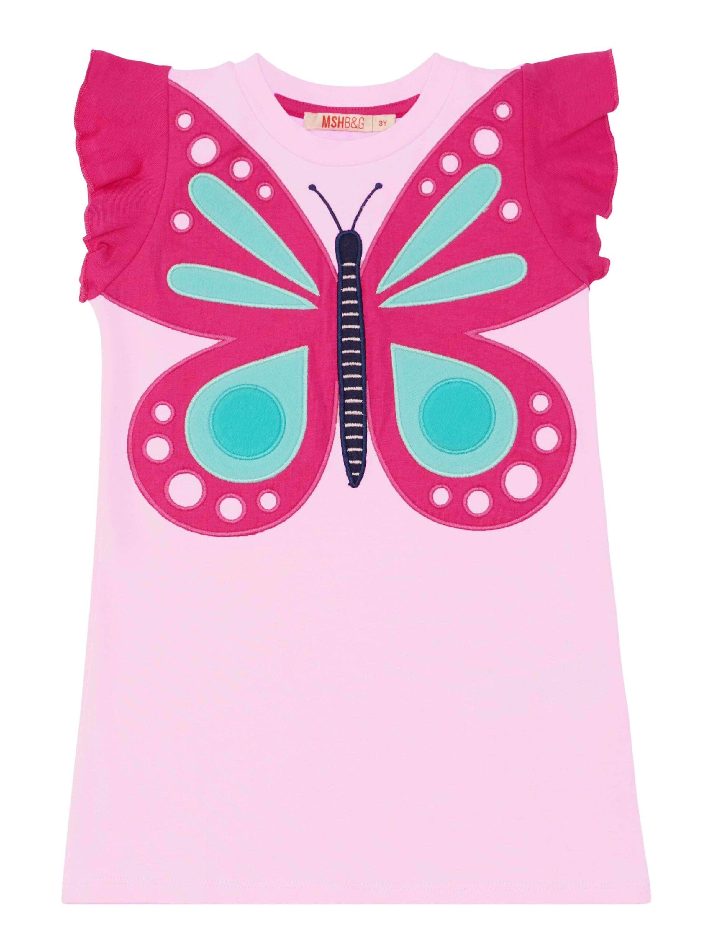 Abito 'Schmetterling' di Denokids in rosa: frontale