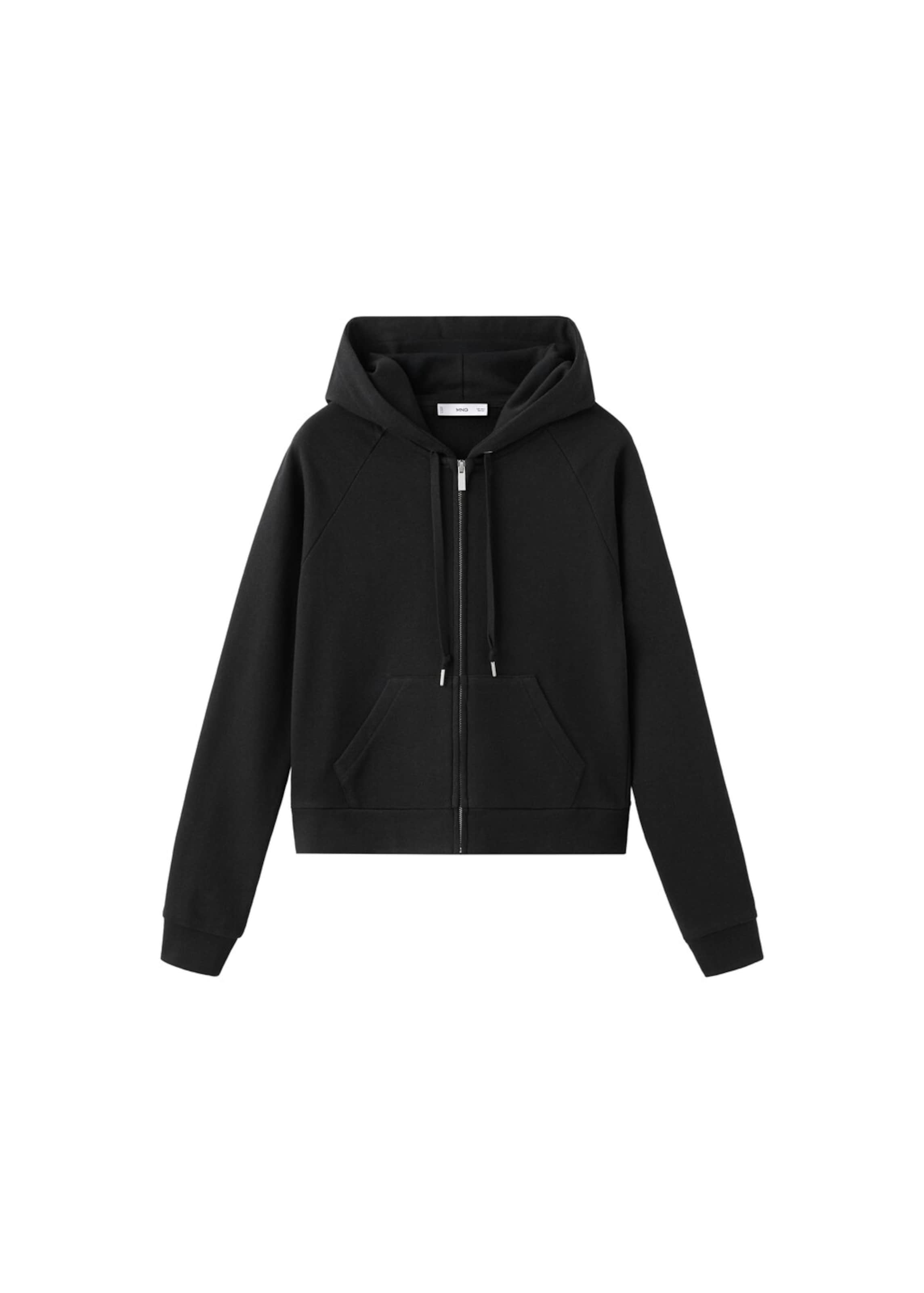 MANGO Zip-Up Hoodie 'Nori' in Black, Item view
