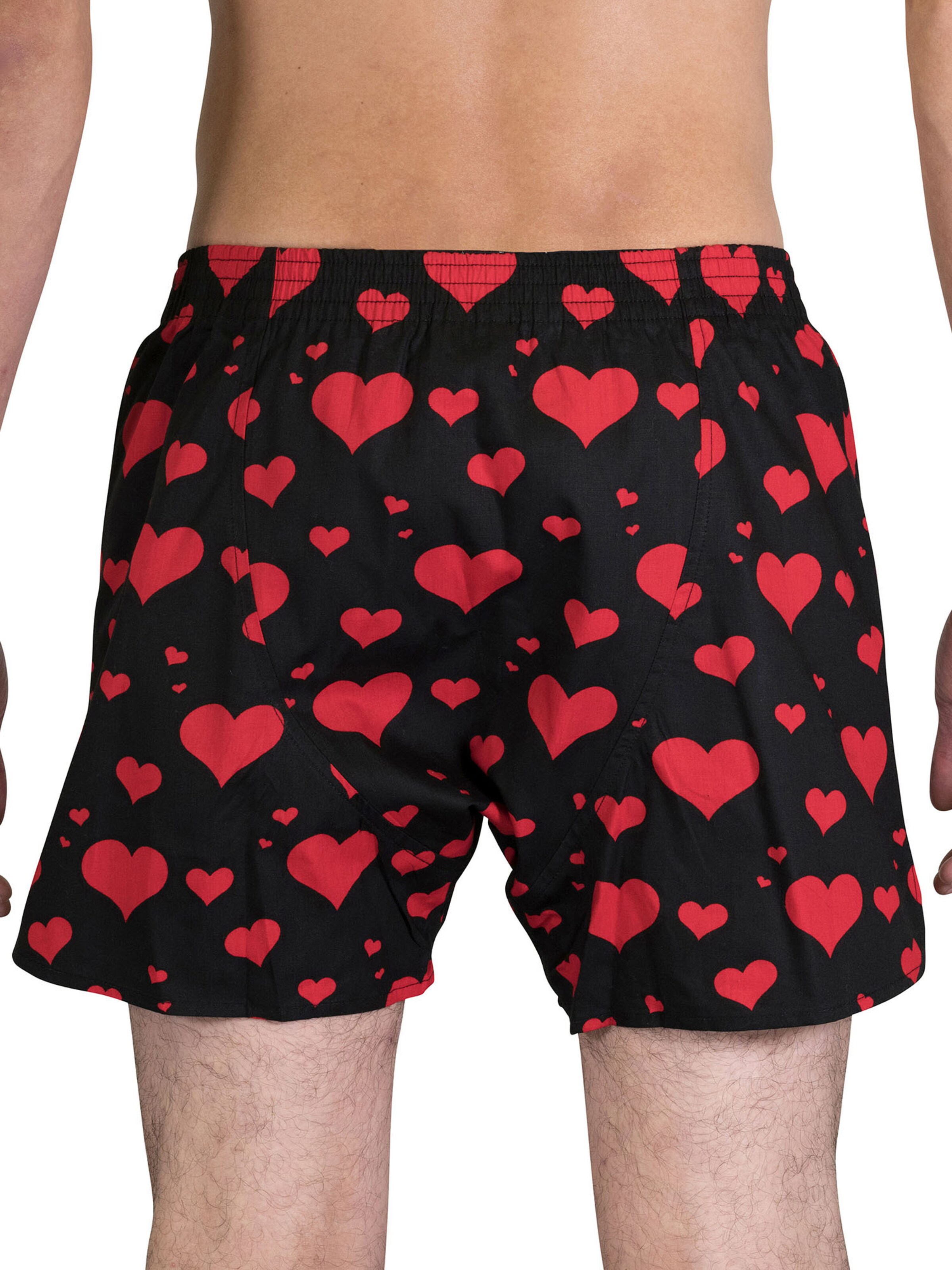 Boxers ' Webboxershorts weit Motive Print ' Sugar Pine en noir