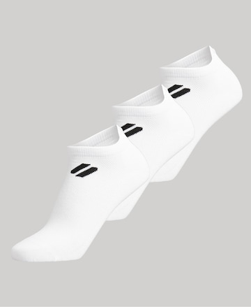 Chaussettes de sport Superdry en blanc : devant