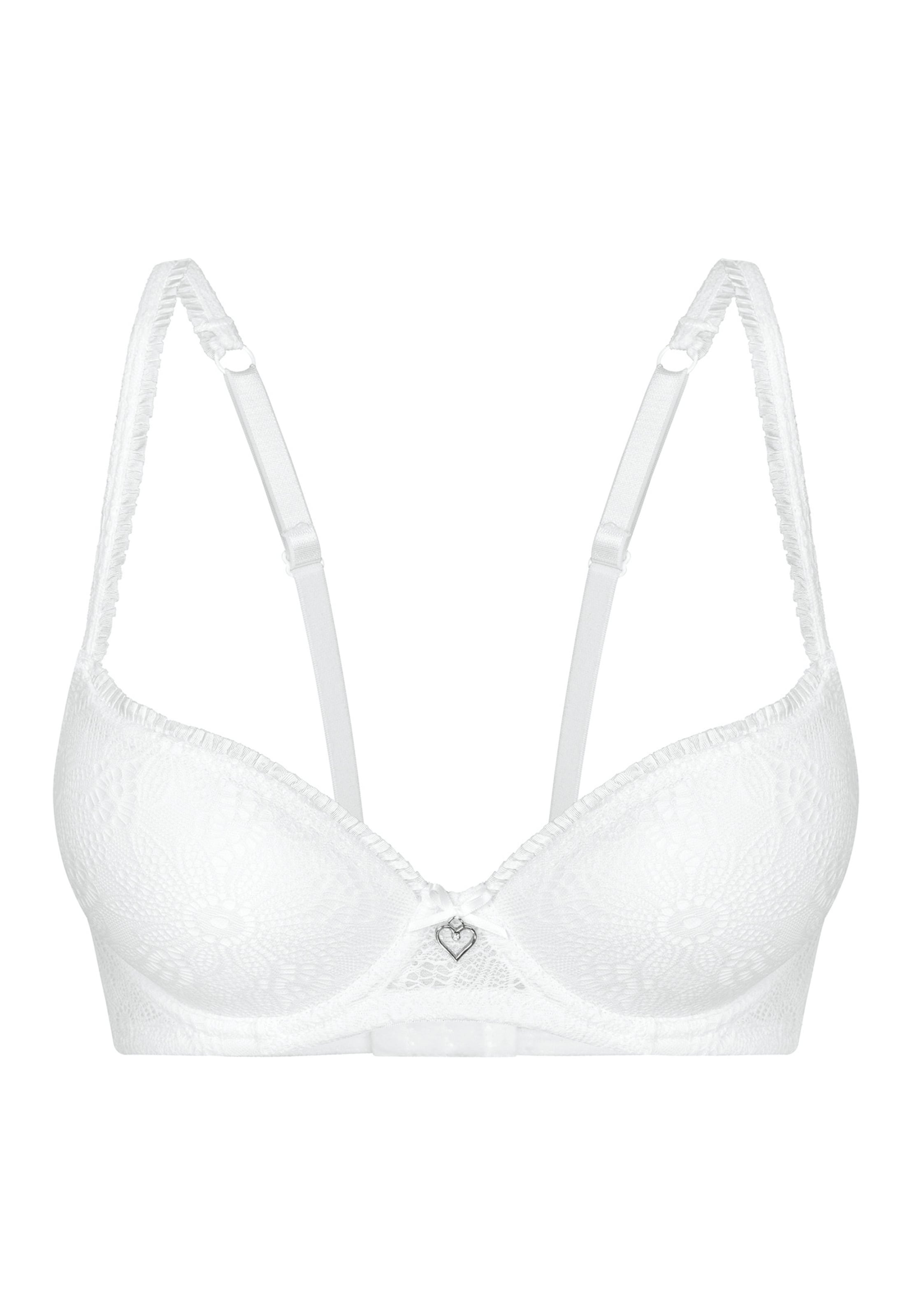 sassa Push-up BH in Wit: voorkant