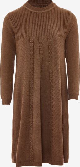 Jalene Robes en maille en camel, Vue avec produit