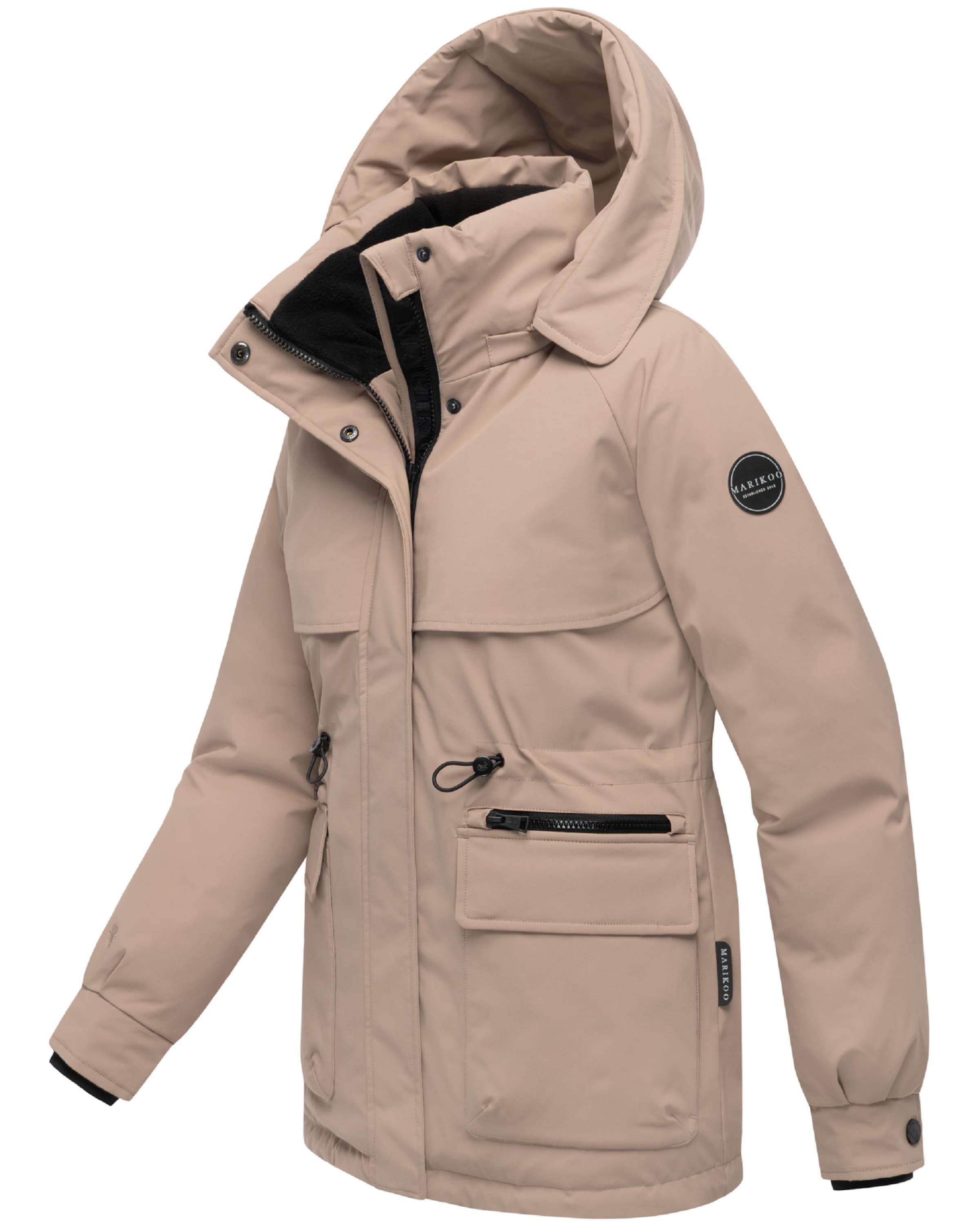 MARIKOO Pitkä talvitakki 'Shigaraa XVI' värissä beige