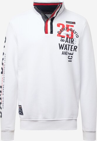 CAMP DAVID Sweatshirt in White: front