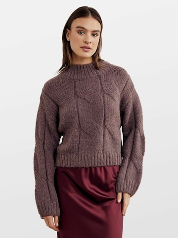 Pull-over ' Lynx ' Noella en marron : devant