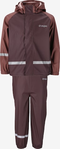 ZigZag Athletic Suit 'GILBO' in Brown: front