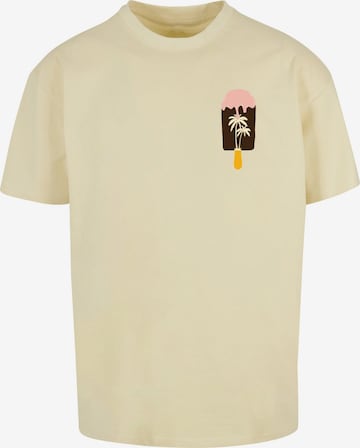 Merchcode Shirt 'Summer - Icecream' in Yellow: front