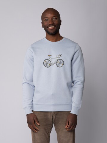 Felpa ' Doodle Bike ' di Watapparel in blu: frontale