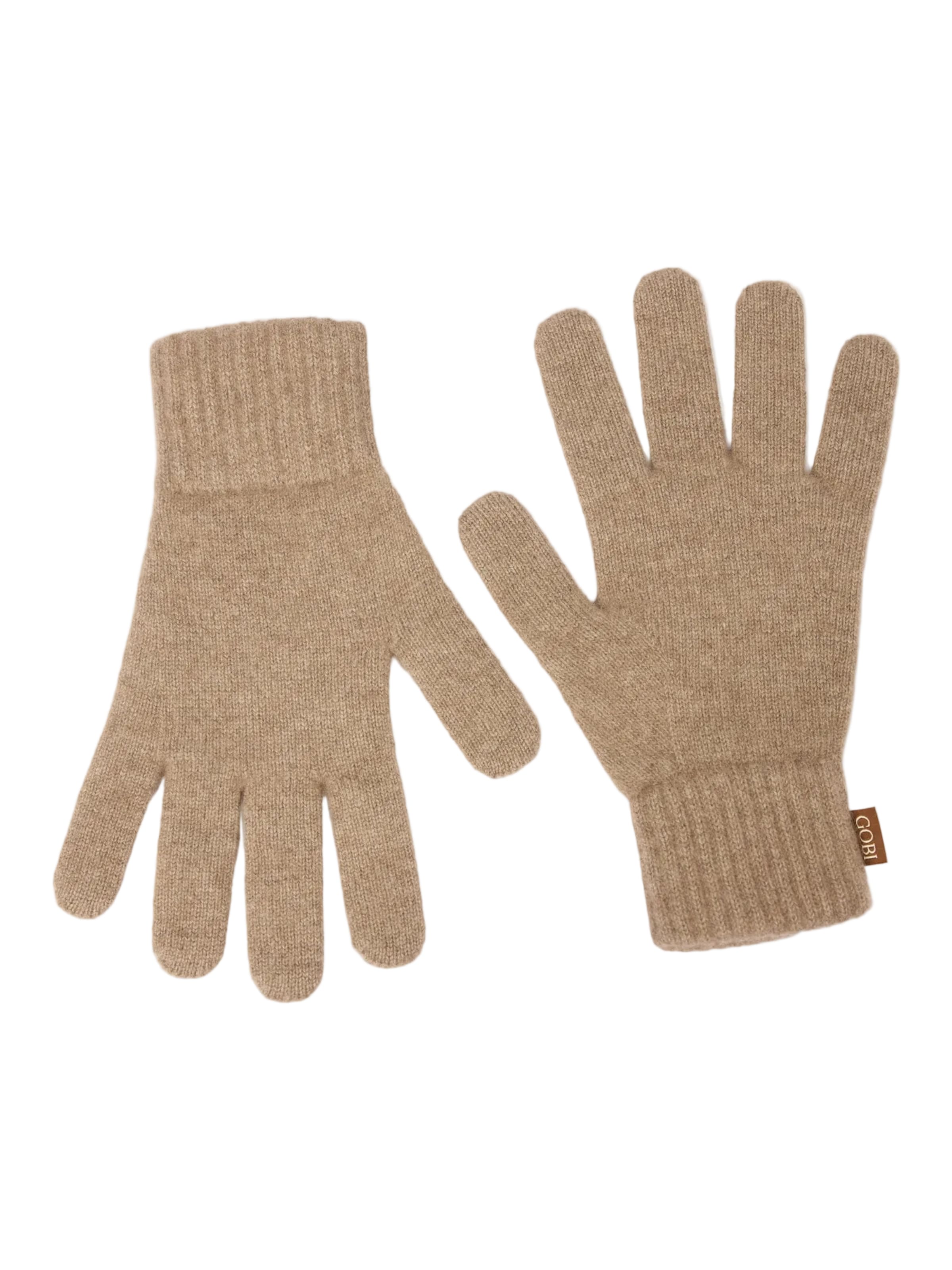 GOBI Cashmere Fingerhandschuhe 'Essential Knit Cashmere Gloves'‌ in Grau: Vorderseite