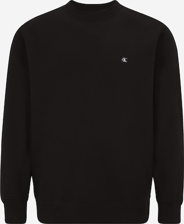 Sweat-shirt Calvin Klein Jeans Plus en noir : devant