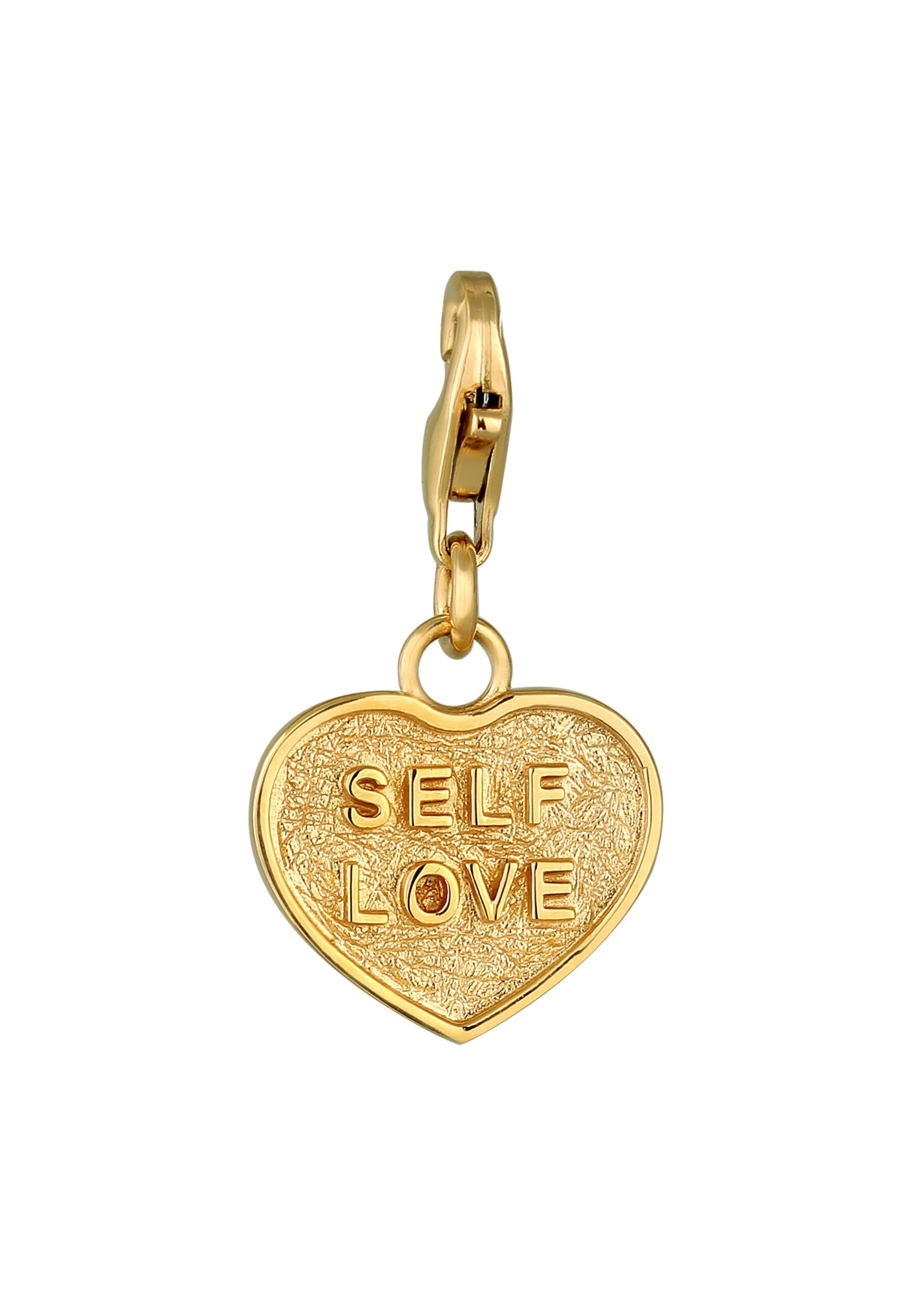 ELLI Anhänger 'Self Love' in Gold: Vorderseite