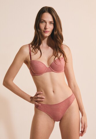 String 'Pure Dentelle' ETAM en rose : devant