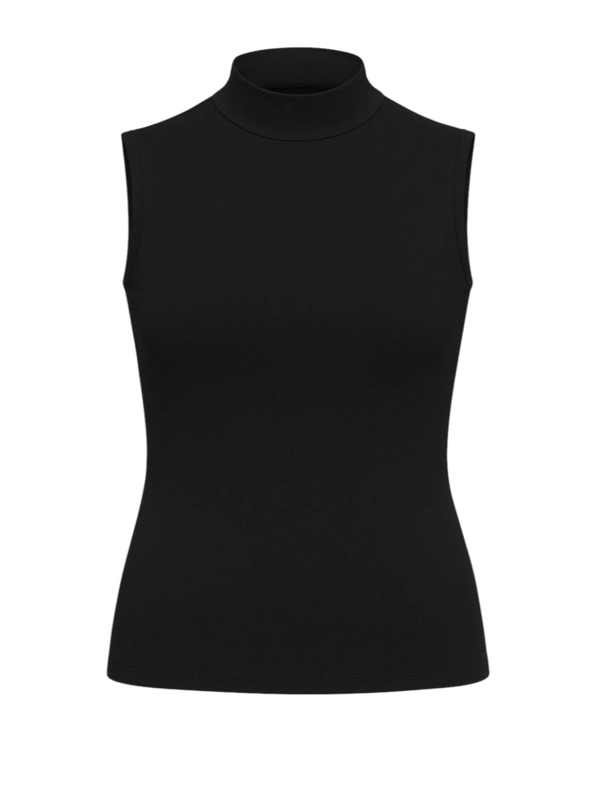 fashionshowcase Top 'HALFNECK' in Black: front
