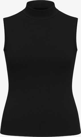 Top 'HALFNECK' di fashionshowcase in nero: frontale