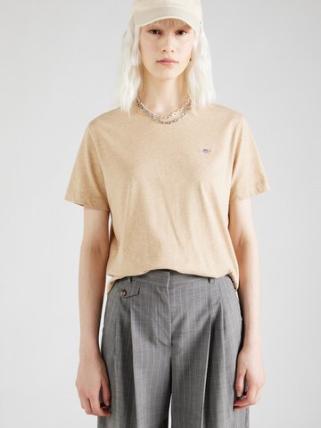 GANT - Camiseta en beige: frente