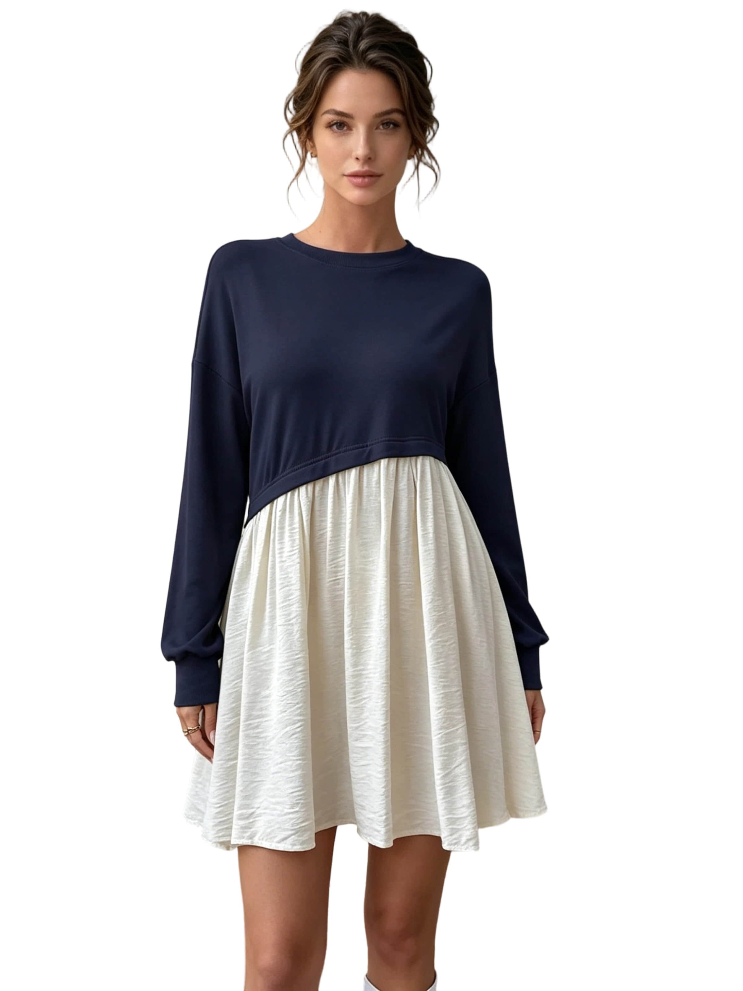 Yesfashion Dress in Blue: front