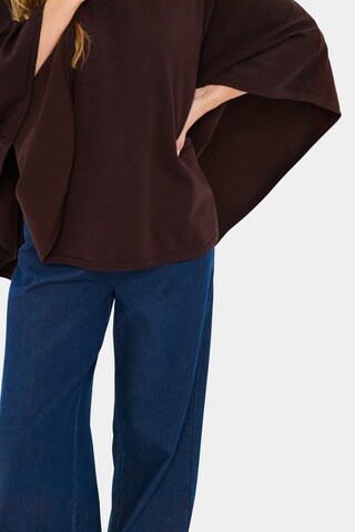 SAINT TROPEZ Poncho in Braun