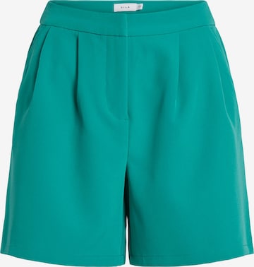 VILA Pleat-Front Pants 'KAMMA' in Green: front