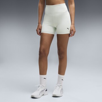 PUMA Skinny Workout Pants 'Mode' in Green: front