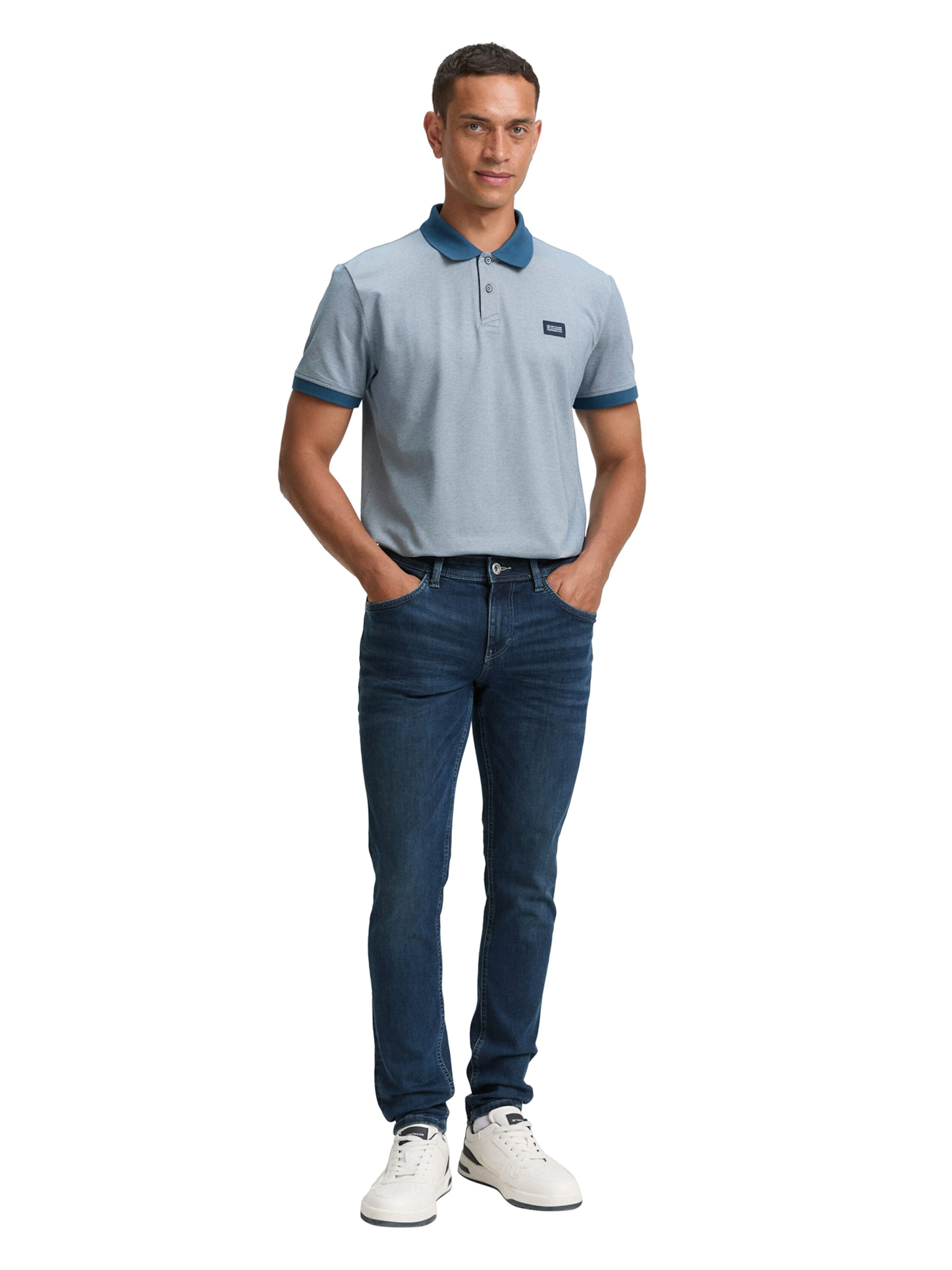 TOM TAILOR Slimfit Farkut 'TROY' värissä sininen