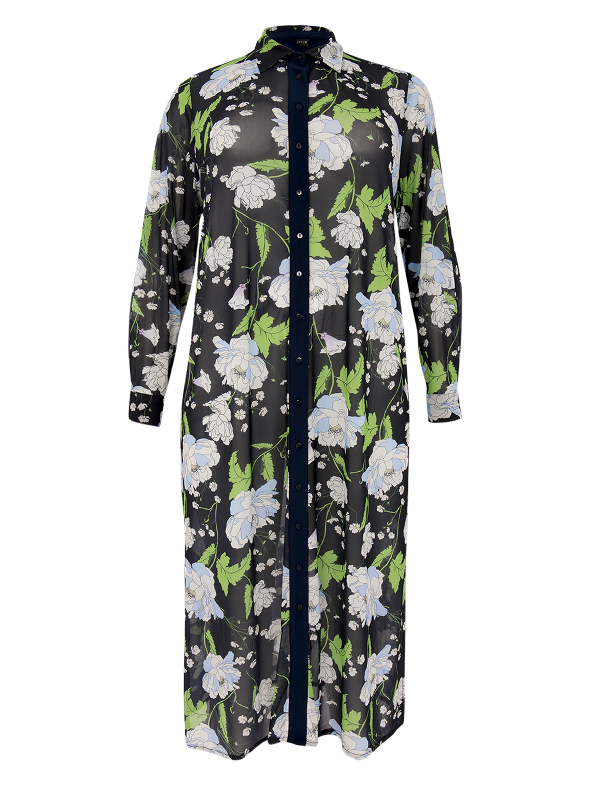 YOEK Blouse in Night blue / Dusty blue / Pastel yellow / Green, Item view