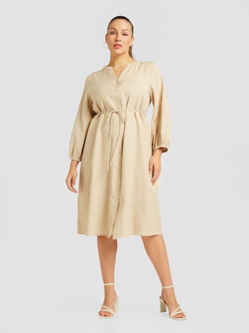 ONLY Carmakoma Blousejurk 'JUPITER' in Beige: voorkant