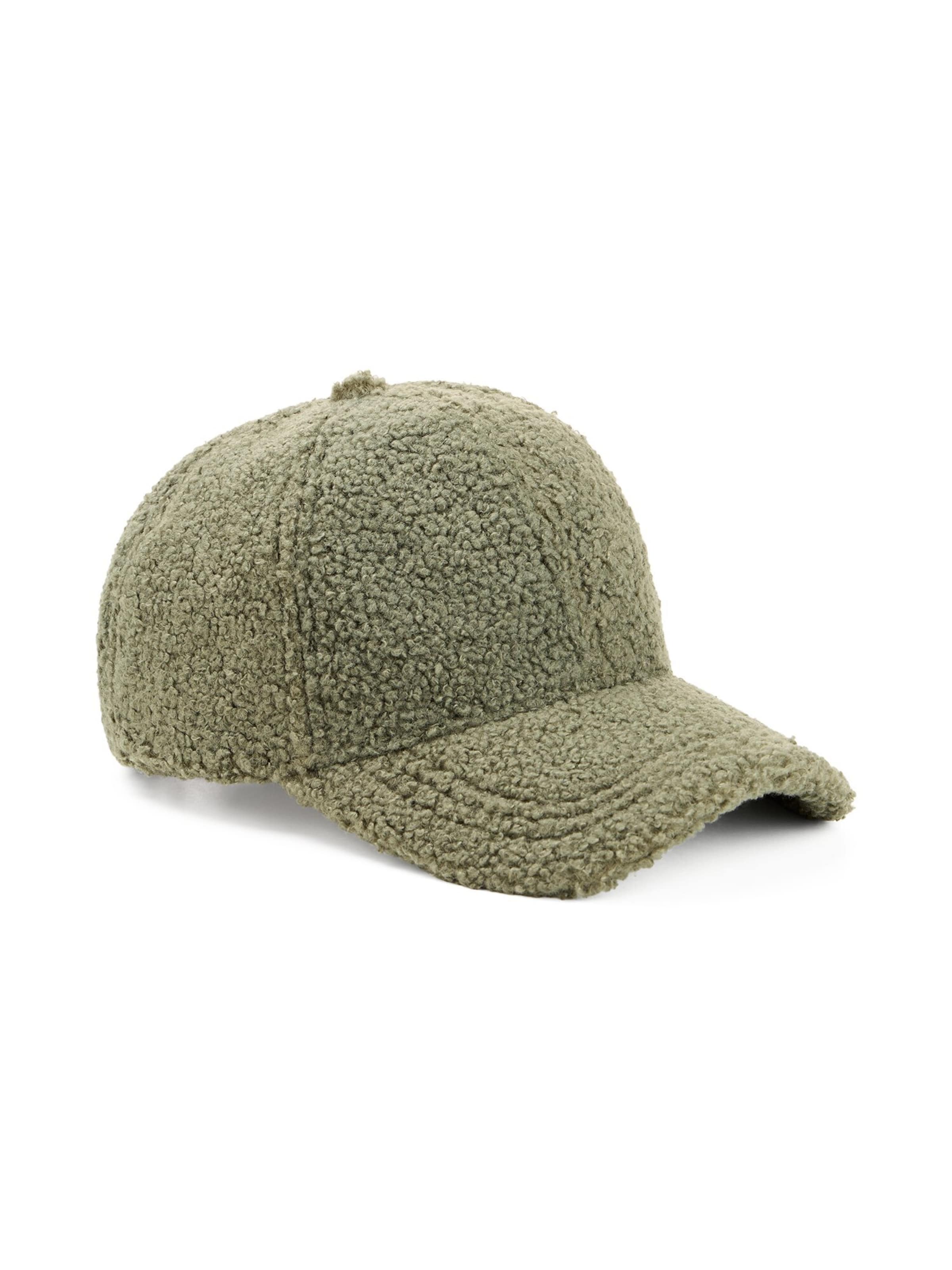 CAMEL ACTIVE Cap mit Teddyfell in Grün: Vorderseite