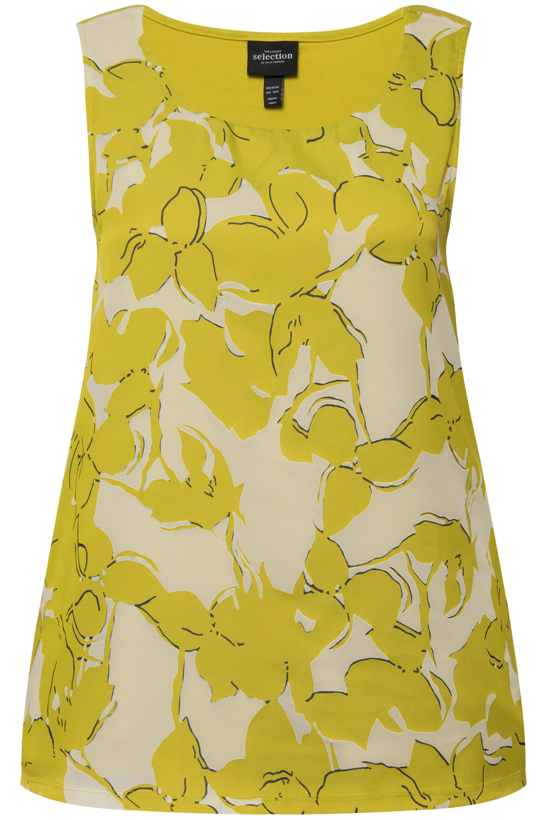 Ulla Popken Blouse in Geel: voorkant