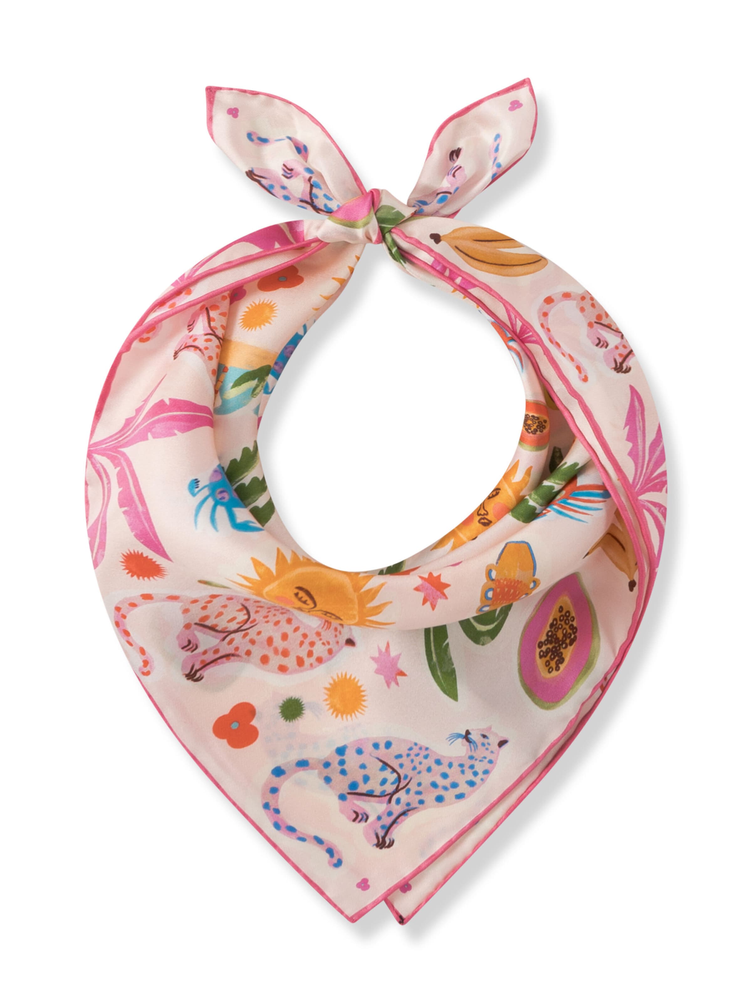 CODELLO Nickituch Seidentuch in Pink: Vorderseite