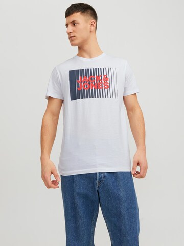 T-Shirt 'JJCORP' JACK & JONES en blanc : devant