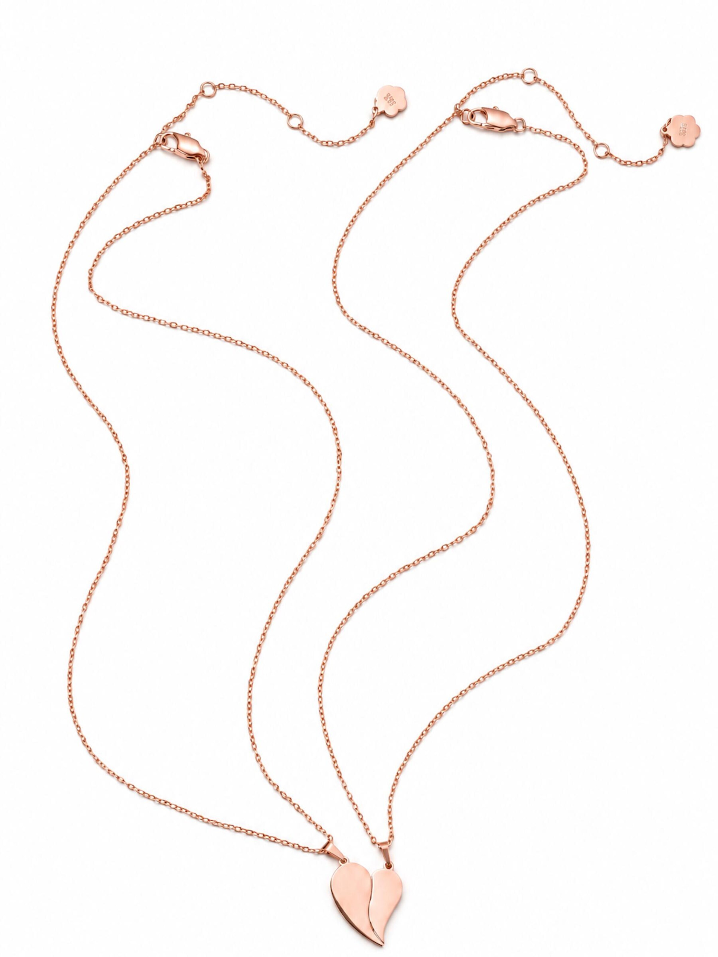 Hey Happiness Sieraden set 'Connected Love Hearts' in Goud: voorkant