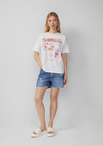 T-shirt QS en blanc