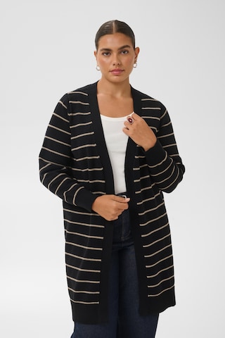 Cardigan 'Ariella' KAFFE CURVE en noir : devant