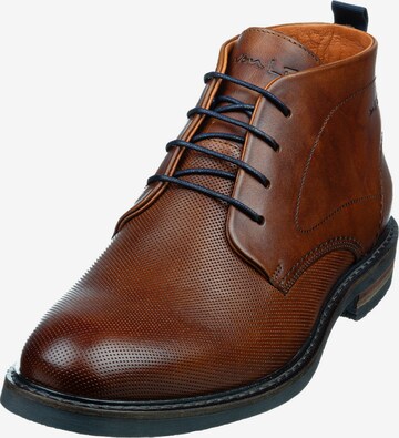 VANLIER Lace-Up Boots 'Dino' in Brown: front