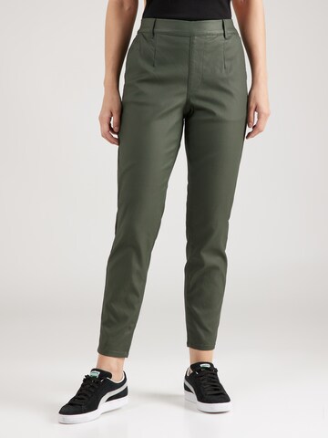 OBJECT Slim fit Trousers 'OBJBella Lisa' in Green: front