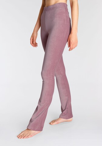 évasé Pantalon LASCANA en rose : devant