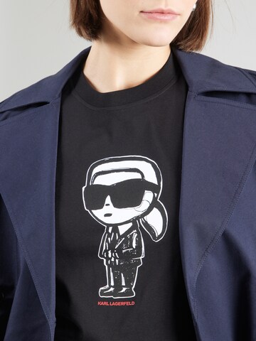 Karl Lagerfeld Tričko 'Ikon' - Čierna