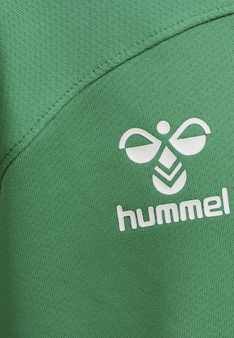 Hummel Athletic Zip-Up Hoodie 'Lead' in Green