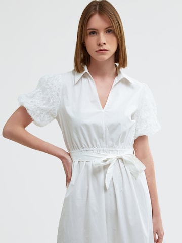 Influencer Košeľové šaty - biela