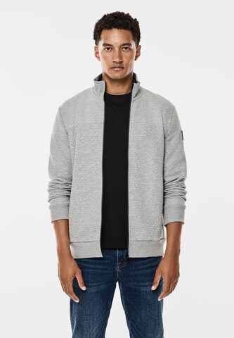 Street One MEN Sweatjacke in Grau: Vorderseite
