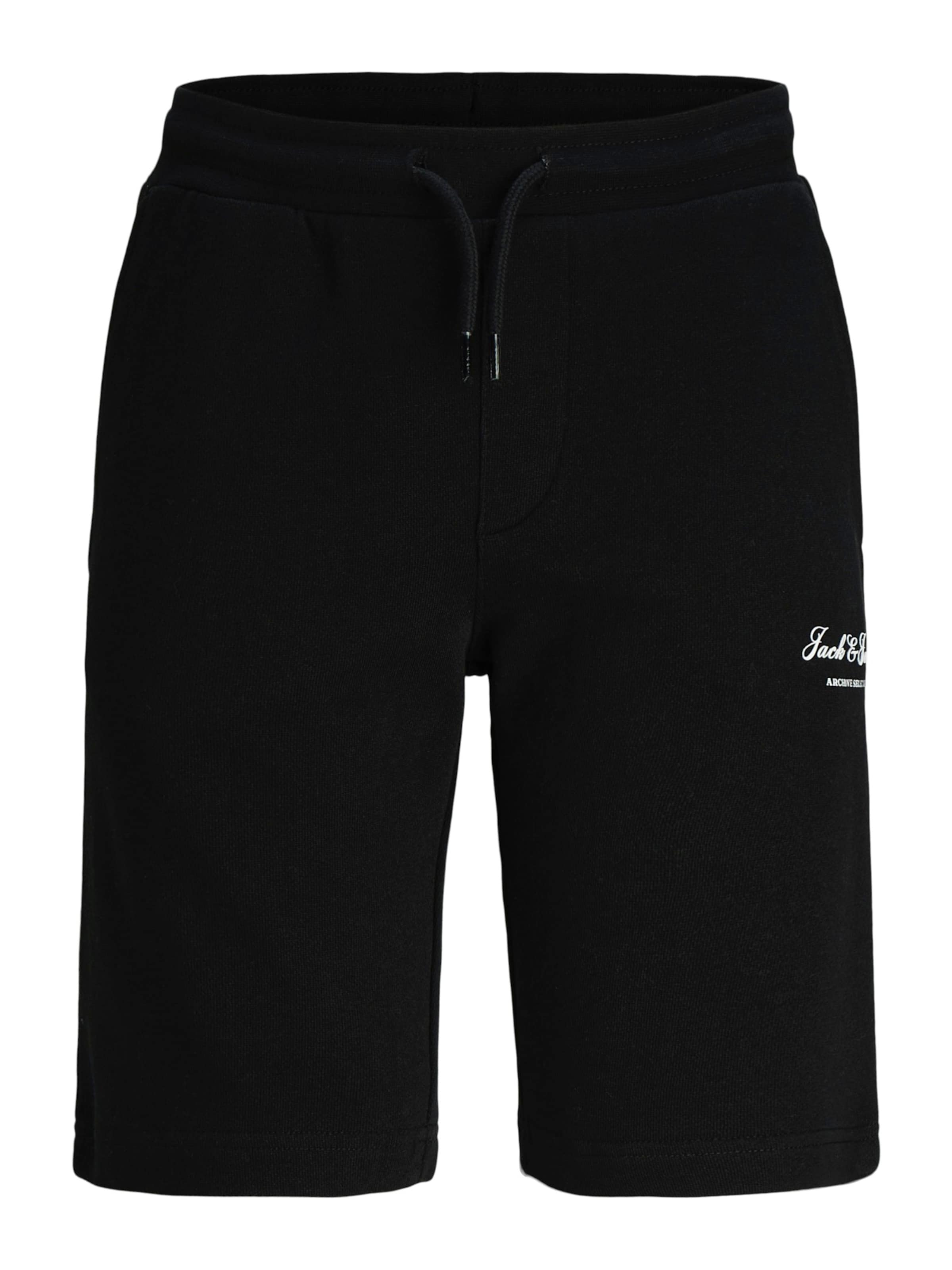 Jack & Jones Junior Normalny krój Spodnie 'JPSTGORDON' w kolorze czarny: przód