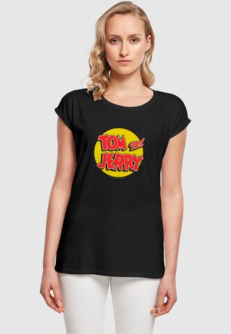 T-shirt 'Tom and Jerry - Circle' ABSOLUTE CULT en noir : devant