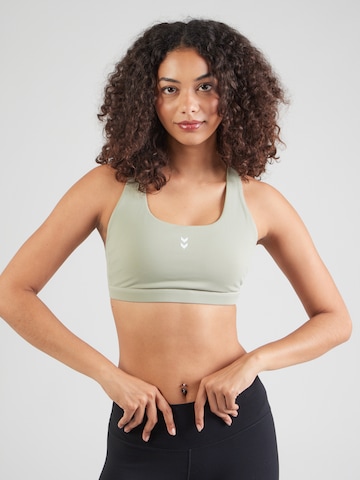 Hummel Bustier Sport-BH 'Hiit Impact' in Grün: Vorderseite