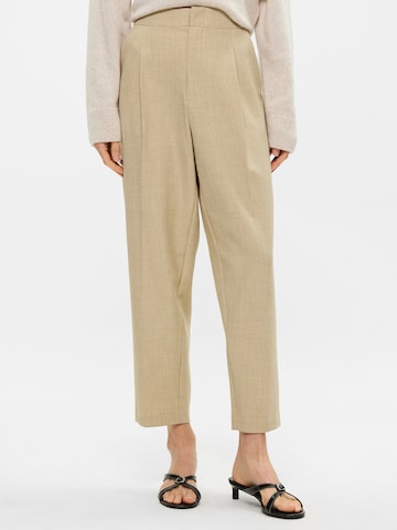 MOS MOSHLoosefit Hlače na crtu 'MMLeysa' - bež boja: prednji dio